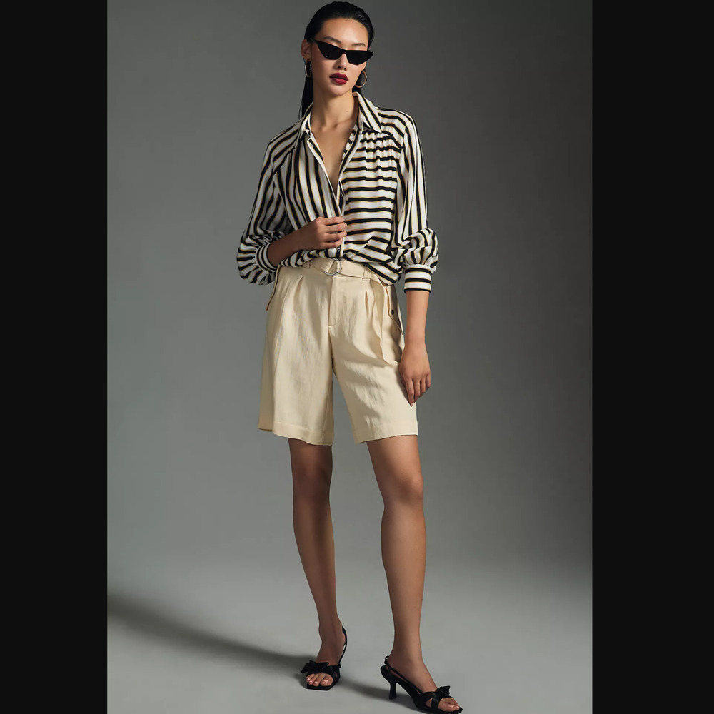 Anthropologie Wide-Leg Summer Shorts - New - Size 6